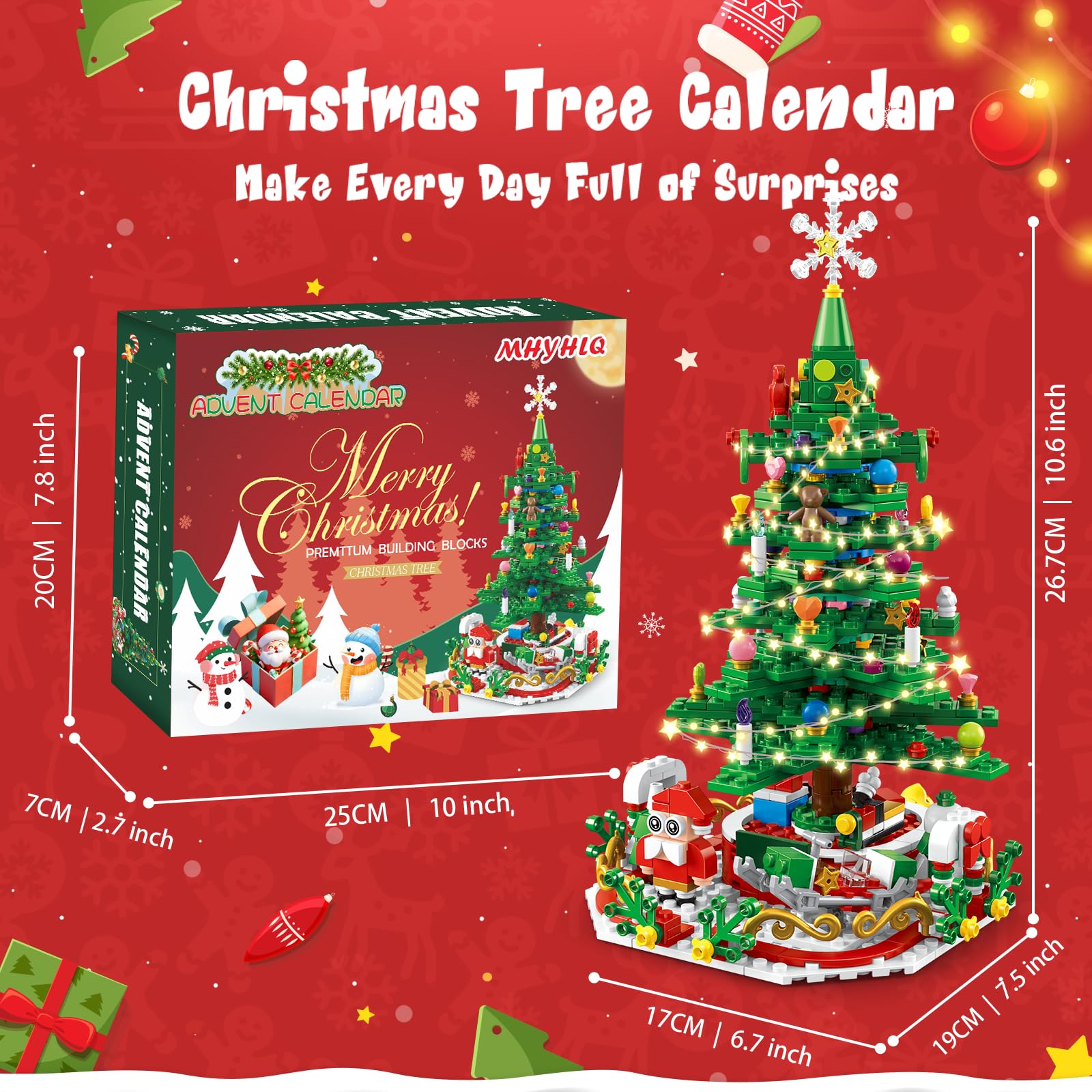 Amazon.co.jp: アドベントカレンダー 2024年 クリスマスツリー組み立て