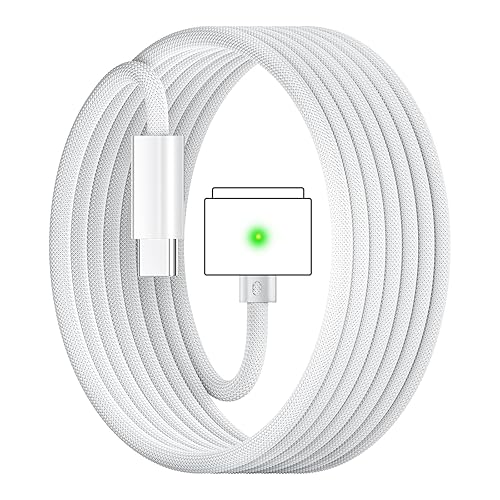 Cable USB-C a 3 magnético de 140 W, cable de carga magnético 3 compatible con MacBook Air 2022 (M2), MacBook ProMax 2023 (M2, 14-16 pulgadas),