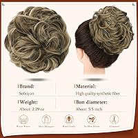 Vista 2 de SOFEIYAN Clip de Garra para Moño Despeinado Pieza de Cabello Ondulado Rizado Clip de Moño con Garra Chignon Coleta Postizos Extensiones de Cabello