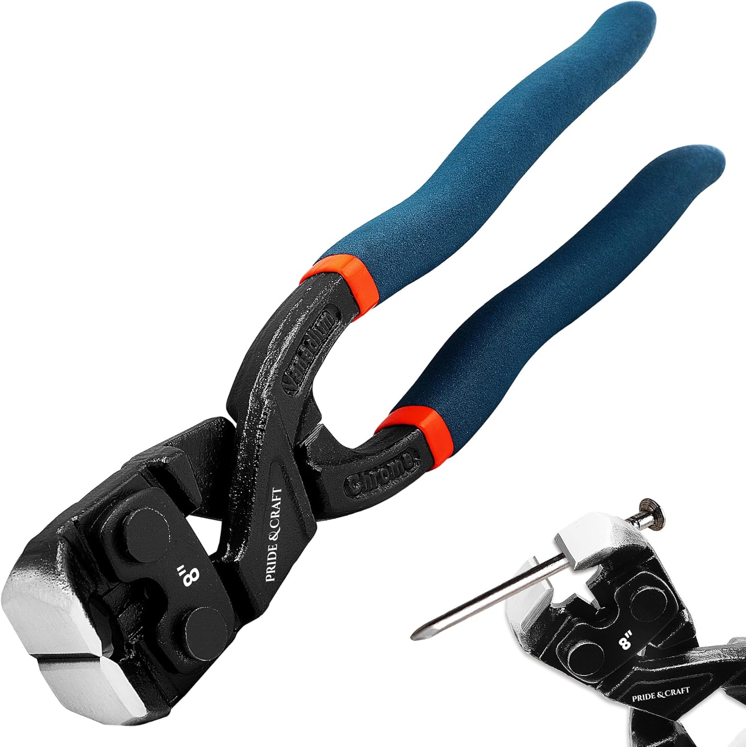 PRIDE&CRAFT 7.5-inch Wire Rope Cutter, 8-inch Nail Puller, 10-inch Mini Bolt Cutter (Nail Puller, 8 Inch)