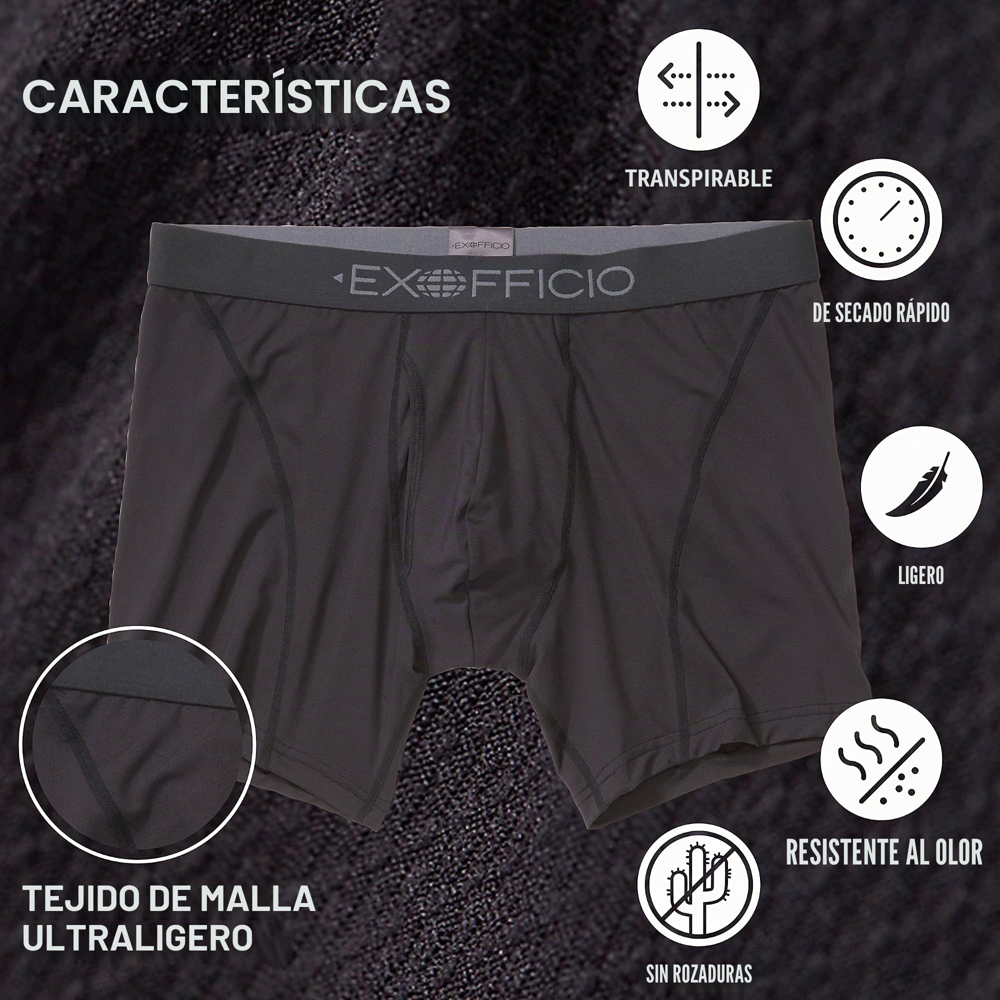 Ex-Officio Give-n-go Sport 2.0 Boxer Brief 6" Ropa Interior de Hombres Hombre