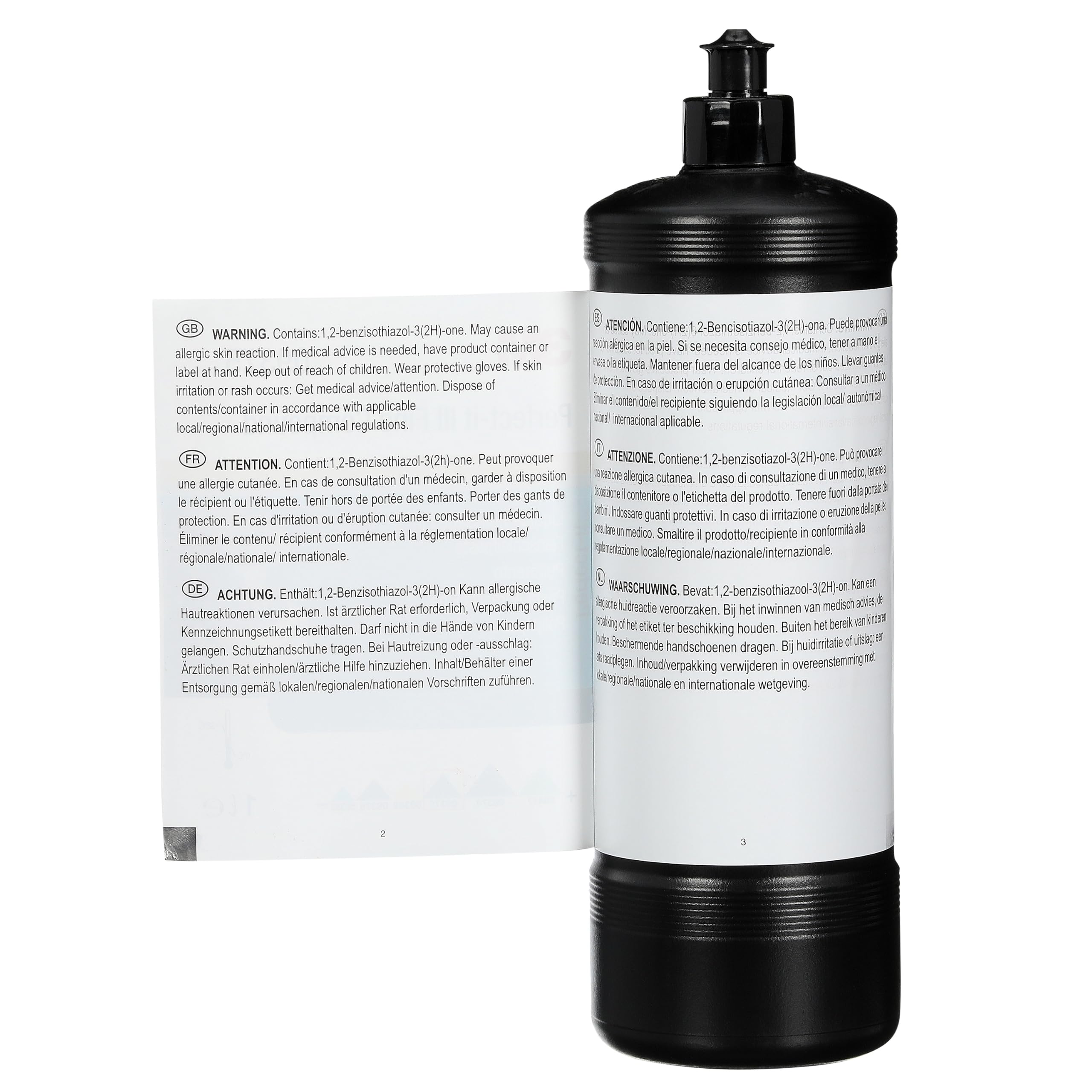 3M Feinschleifpaste Perfect-it III , Polierpaste zur Entfernung von feinen Lack-Kratzern im Automotive Bereich wie zum Beispiel die Beseitigung von Kratzern oder Schäden durch Autowaschanlagen, 1 L