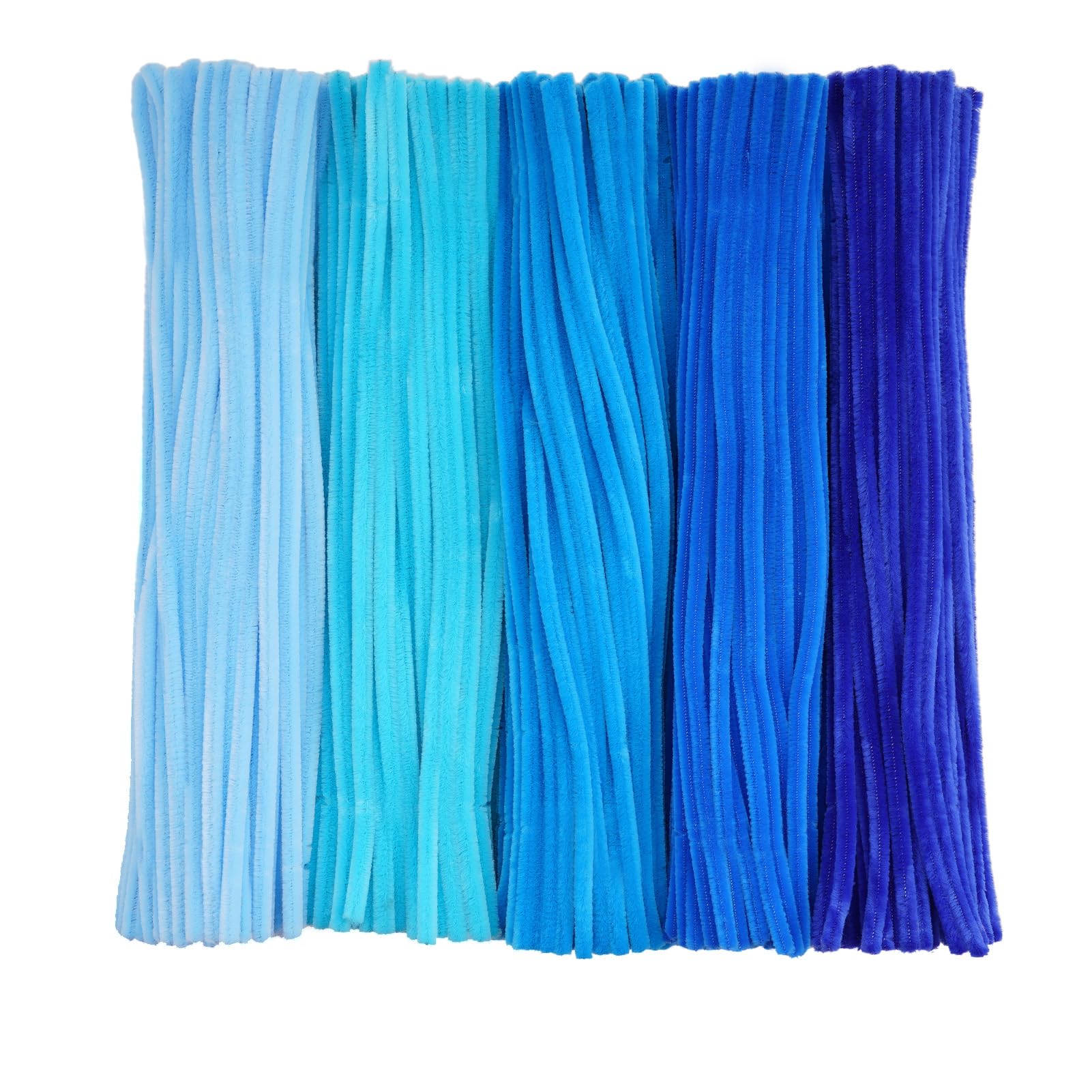 Caydo 500 Pieces Blue Pipe Cleaners for Flowers Chenille Stems Bulk for DIY Art and Craft Projects Creative Valentine's Day Gift - Image 2