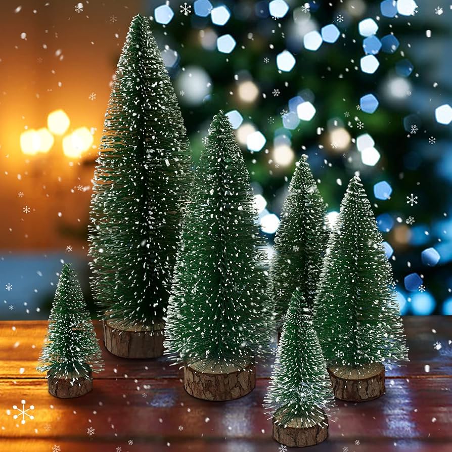 * mini christmas tree ୨୧ * 小さなクリスマスツリー Amazon.com: 34Pcs Mini Christmas Trees - Artificial