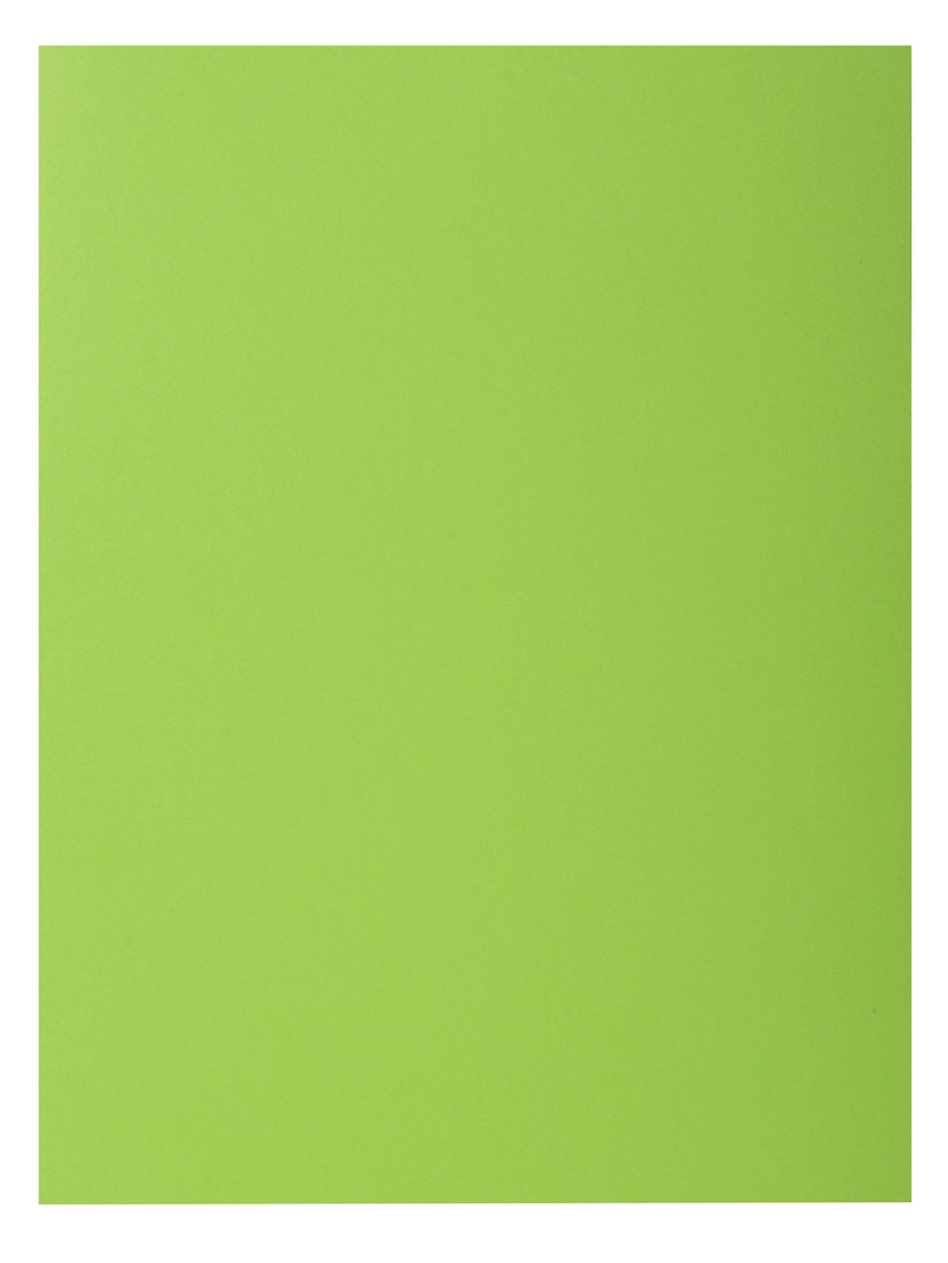 Exacompta - Cod. 216013E - Confezione da 50 cartelline rigide con 2 alette ROCK''S 210 g/mq - colori vivaci - dimensioni 24 x 32 cm per documenti formato A4 - colore verde