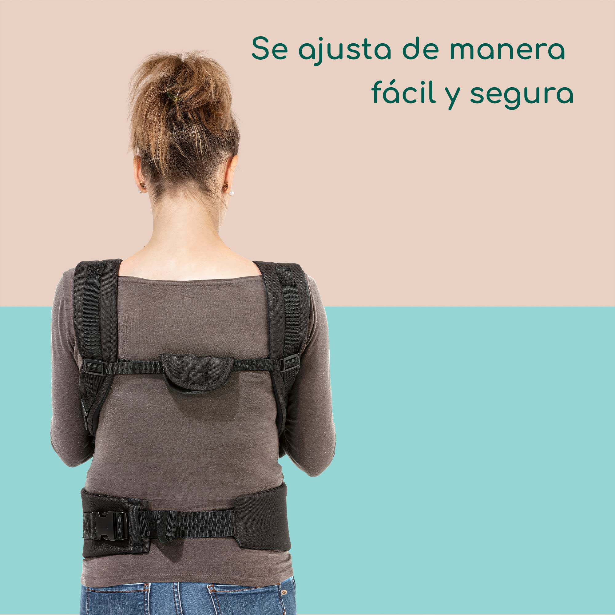 Bebeconfort Go4 Portabebés Ergonómico, regulable en 4 posiciones: frente a la mamá y de cara a la calle, de espaldas y de lado, para bebés desde el nacimiento hasta 15kg, Color gris oscuro — view 5