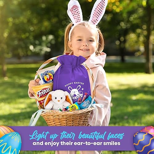Miniatura 6 de Canastas de Pascua para niños prefabricadas y llenas para niñas y niños iluminarán las caras de tus conejitos favoritos