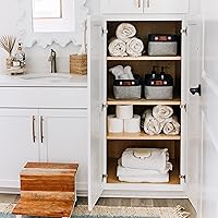 Vista 99 de OrganiHaus Narrow Storage Bins 15x06in, Small Closet Bins for Shelves, Bathroom Storage Baskets for Shelves, Narrow Baskets, Fabric Organizer with