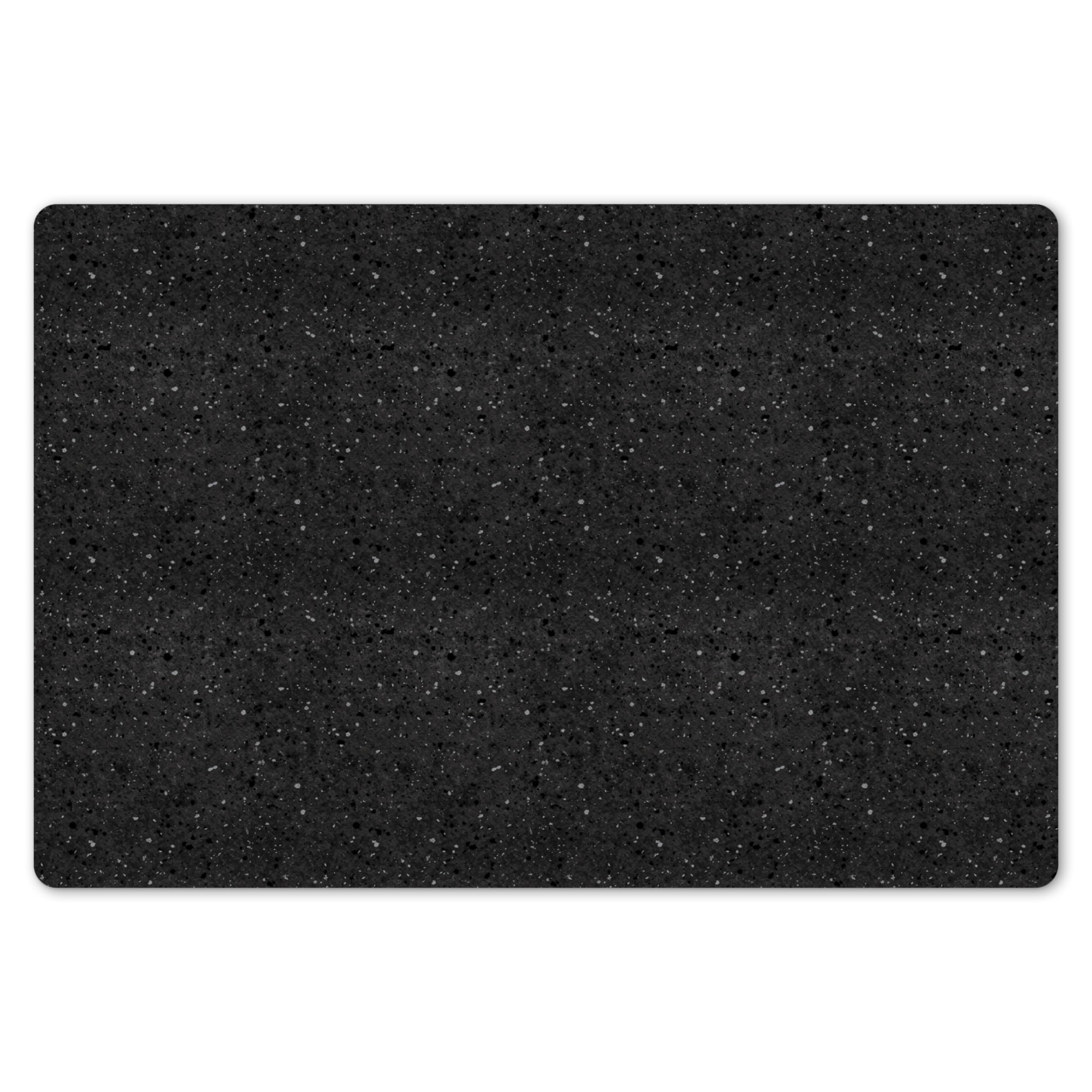 KitchenYeah© Place Mats For Table 18"x12" / 45x30 cm Placemat Set Of 6 Placemats Wipe Clean Kitchen Anti Slip Dinner Dining Mat Dinning Granite - Black - Gray