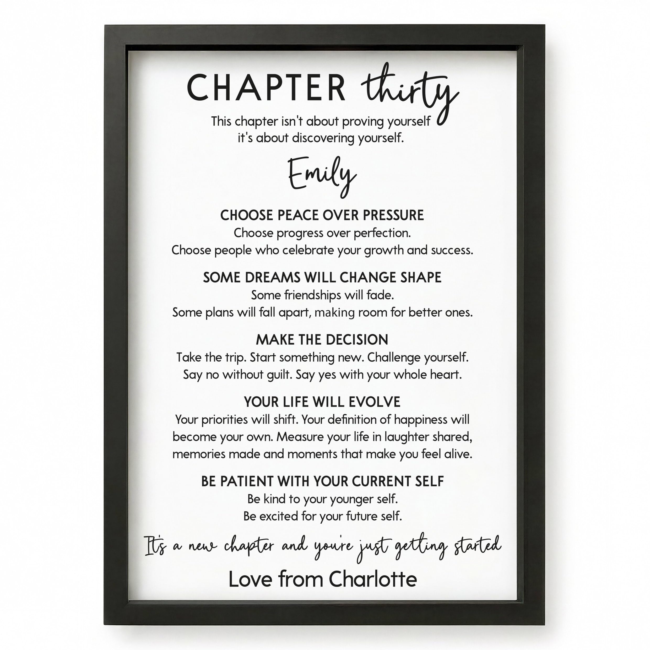 Beecreative 30th Birthday Gifts For Women, Personalised 30 Years Old