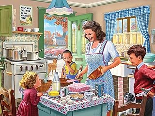 Bits and Pieces - 300 Piece Jigsaw Puzzle for Adults â€“ â€˜Kitchen Memoriesâ€™ 300 pc Large Piece Jigsaw by Artist Steve Crisp - 18â€ x 24â€