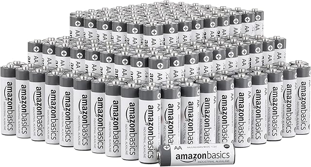 Amazon Basics AA Alkaline Batteries, Industrial Double A, 5-Year Shelf Life, 150-Pack