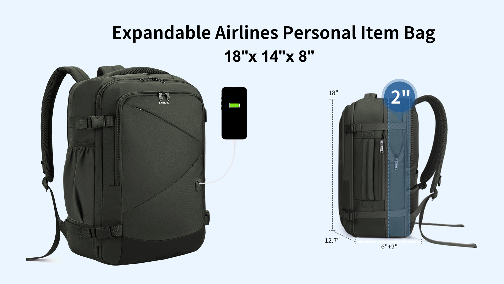 Laptop Backpack 18 X 14 X Travel Bag 18 X14 X8 Spirit Airlines