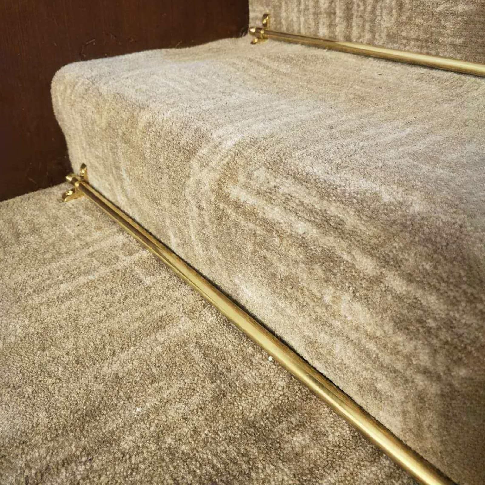 Barres de tapis d'escalier en laiton antique 69 cm pour une décoration raffinée