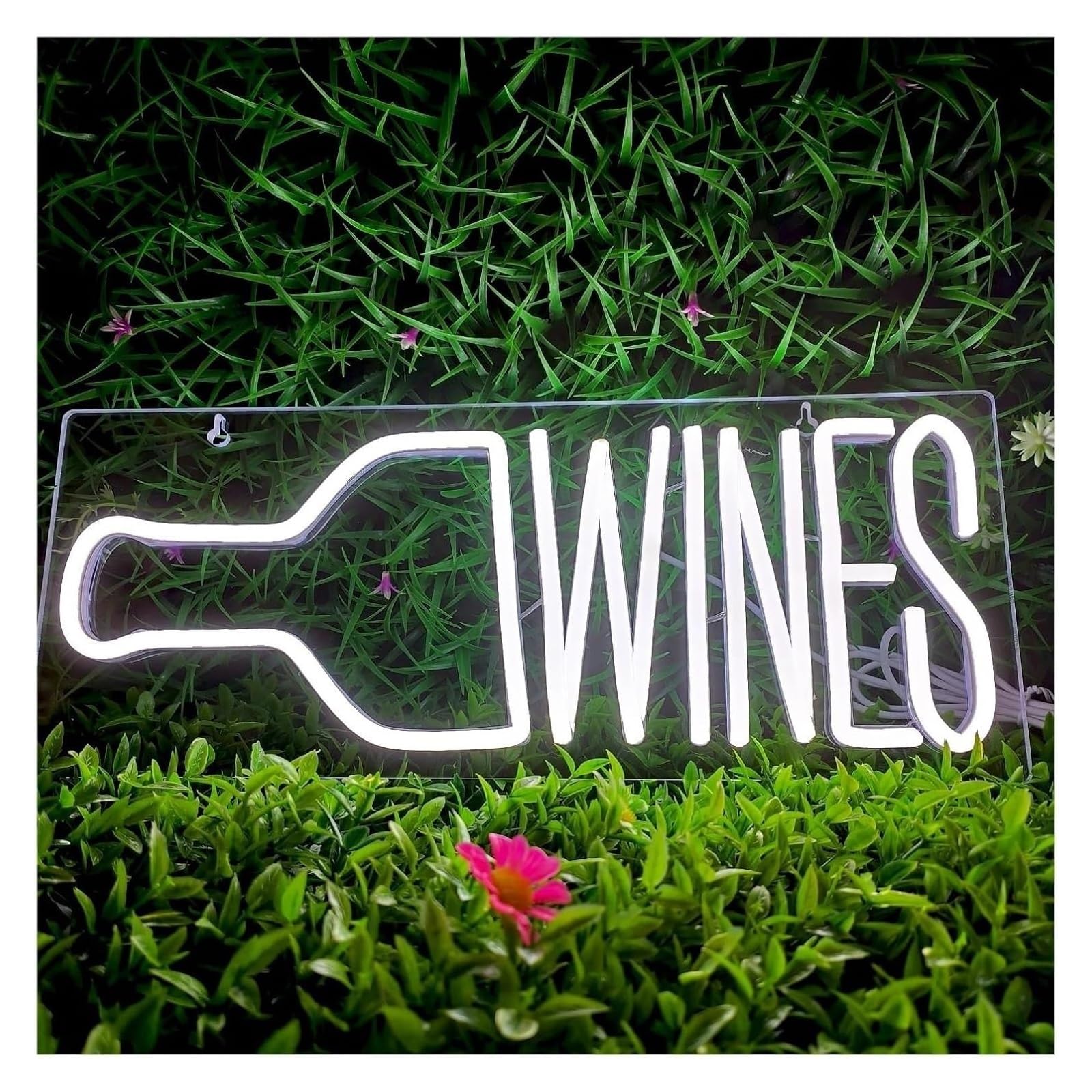 Zynther Neon lamp Neon Light Decoration Wines for neon Sign Night Dimmable for Bar Shop Home Bars Wall(B)