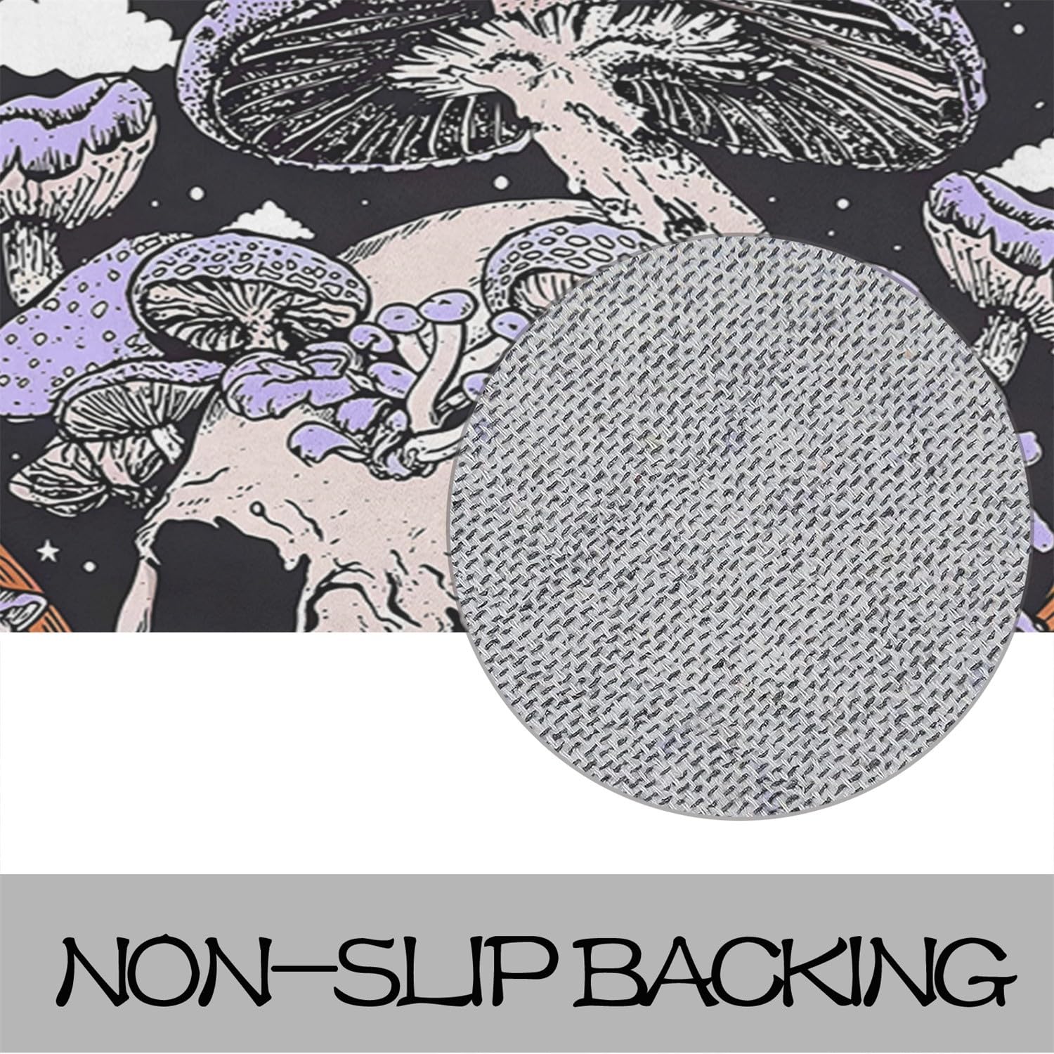 Amazon | カーペット ゴシックスカル 80 x 150cm 3D 滑り止めも