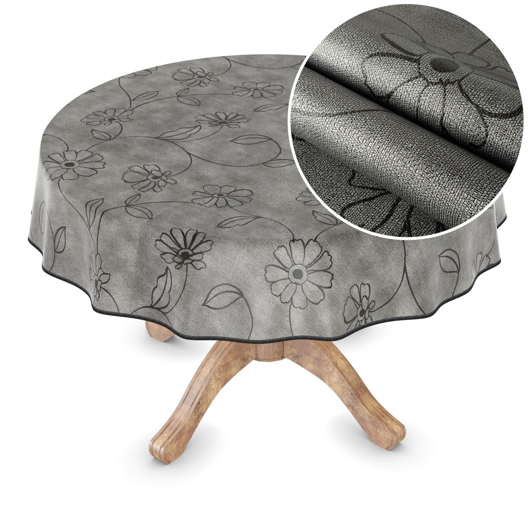 Nappe En Toile Cirée - Lavable, Rectangulaire, Ronde, Ovale, Bord Coupé