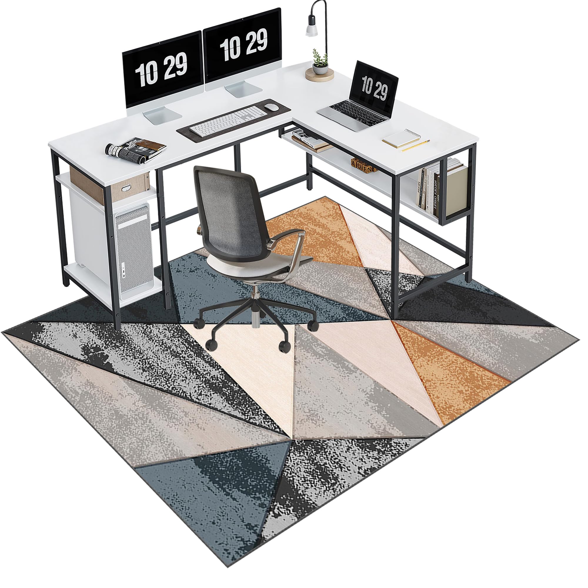 EYKWKB Office Chair Mat for Carpet and Hardwood Floor, Carpet Chair Mats, Gaming Chair Mat, Hard-Floor Chair Mats, Floor Mat Anti Slip for Office Gaming Room 200 x 300 cm, Carpet Floor Protection