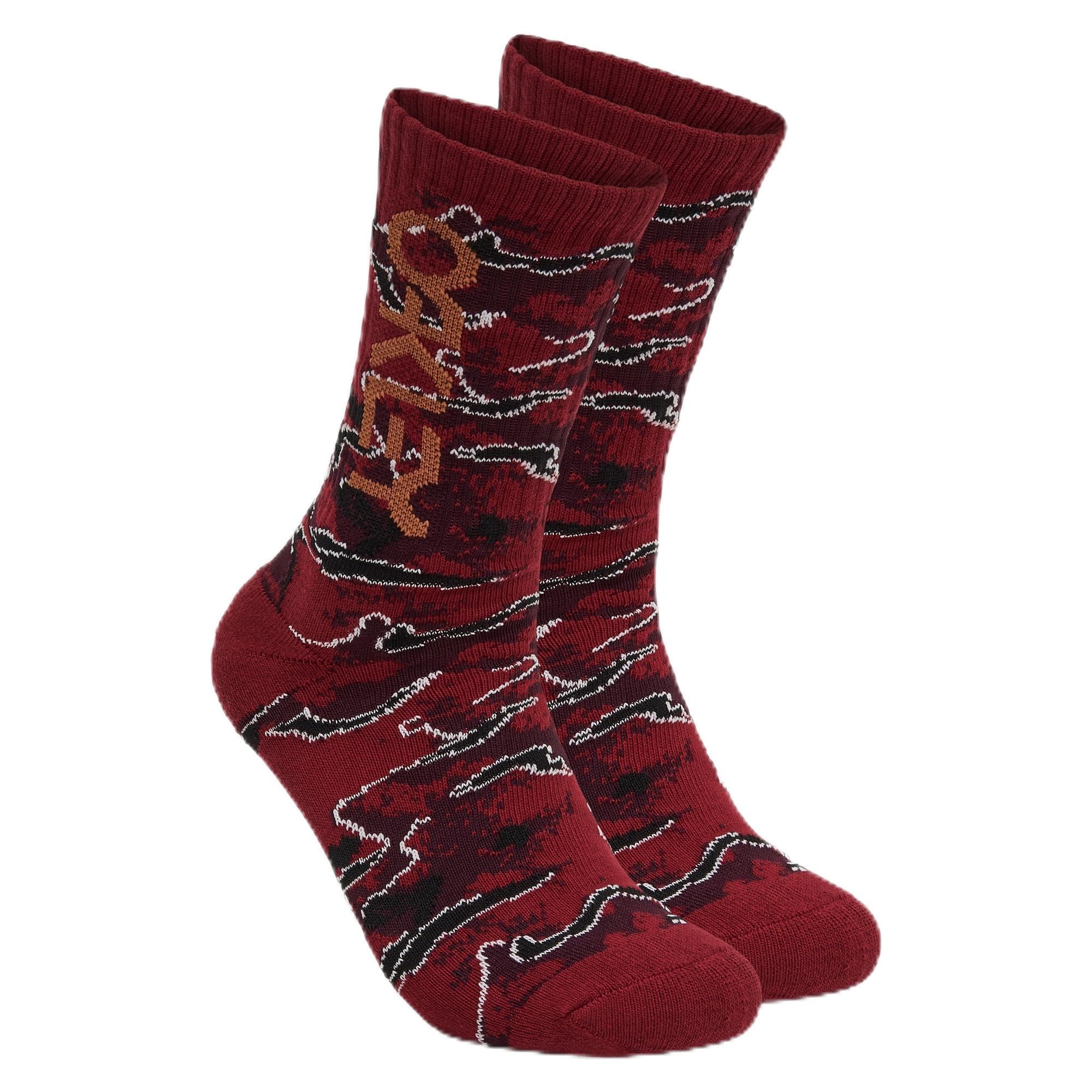 Oakley Men's Metal Camo Red B1b All Play Socks, Large