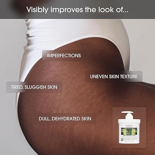 Miniatura 4 de Advanced Clinicals - Crema hidratante y adelgazante con grano de café verde, loción anticelulítica para piernas, brazos y cuerpo, crema reafirmante,