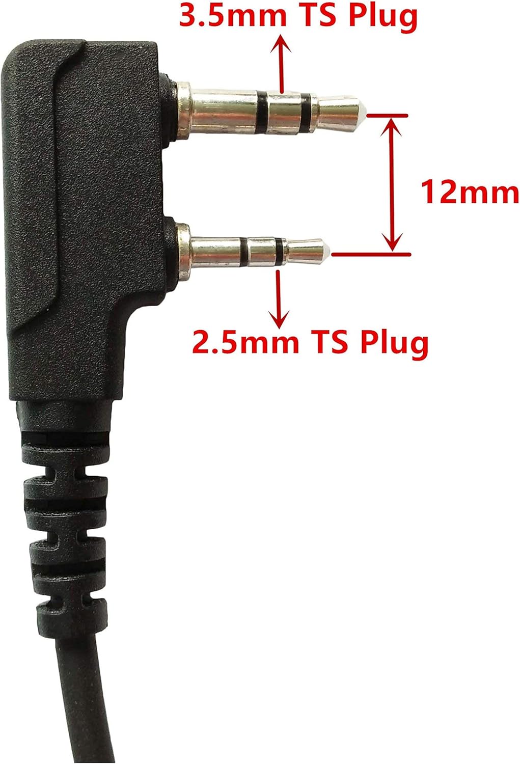 KS K-STORM Covert Acoustic Tube Walkie Talkie Earpiece Headset with Mic Compatible with 2 Pin Kenwood Two Way Radio, PU Material, Black (Kenwood) : Electronics