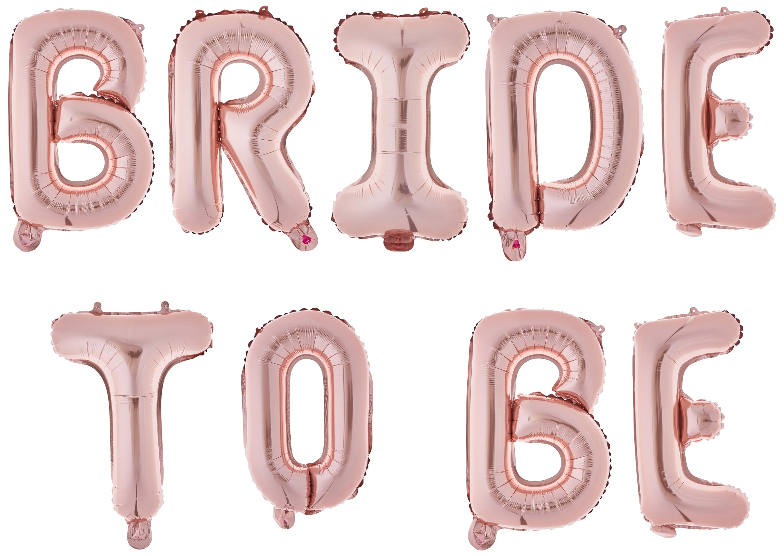 Just Party Rose Gold Bride To Be Theme Foil Balloon Banner Combo - Set of 9pcs for Unforgettable Celebrations