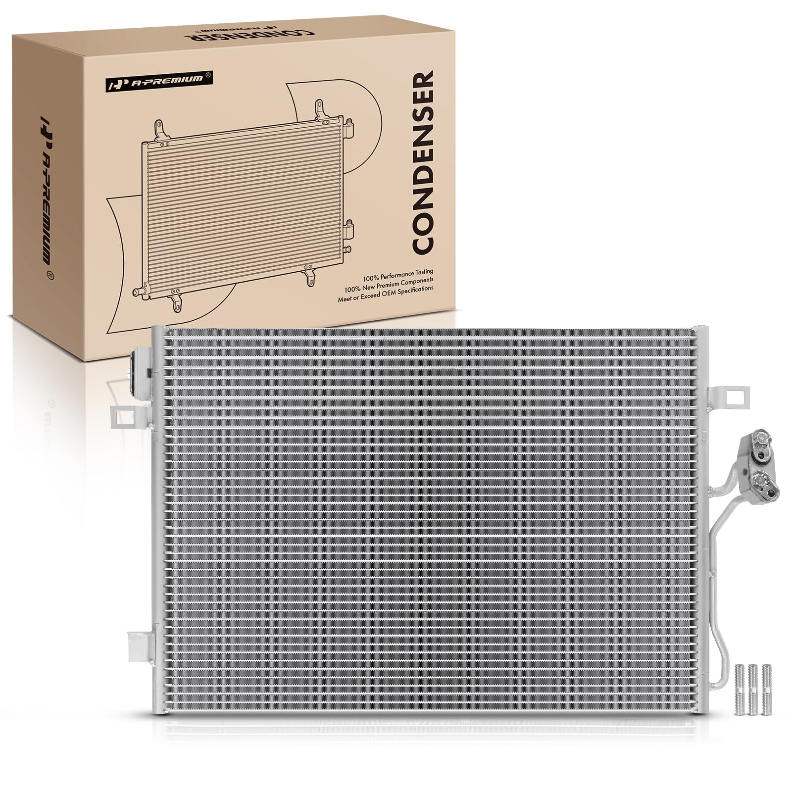 A-Premium Air Conditioning A/C Condenser Compatible with 2009-2010 Dodge Journey 2.4L 3.5L, Replace# =68038244AA