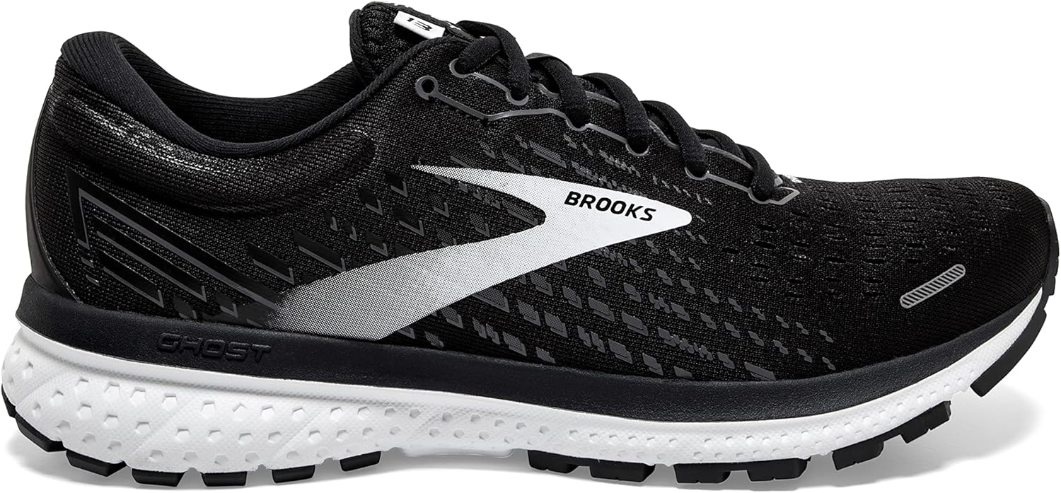 Brooks Womens Ghost 11 Running Shoe 6 Black/Blackened Pearl/White