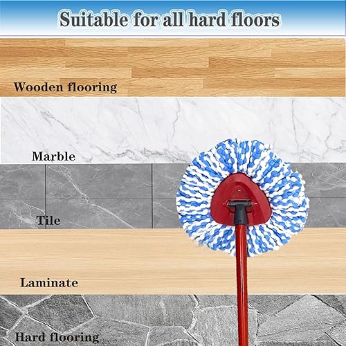 Miniatura 6 de Cabezales de repuesto para mopa O-Ceda Easy Wrin Spin Mop, repuestos de microfibra giratoria, 4 paquetes de repuesto de cabezal de trapeador, fácil