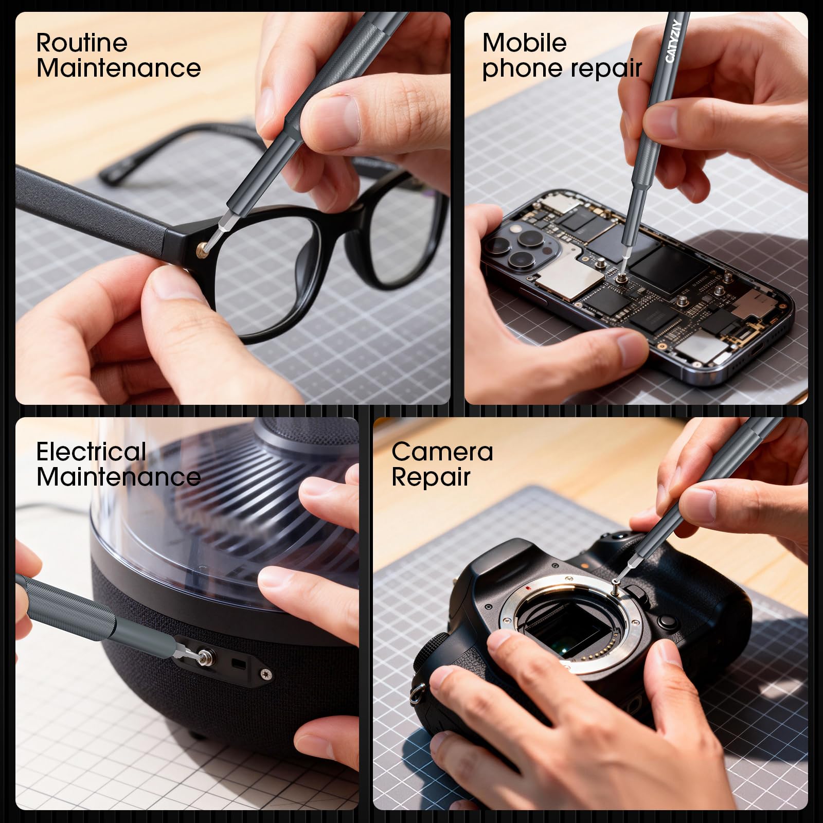 Juego de destornilladores de precisión 37 en 1, mini kit de herramientas de reparación con punta magnética y alfombrilla magnética para iPhone, MacBook, portátil, PS5, Xbox, Switch, gafas