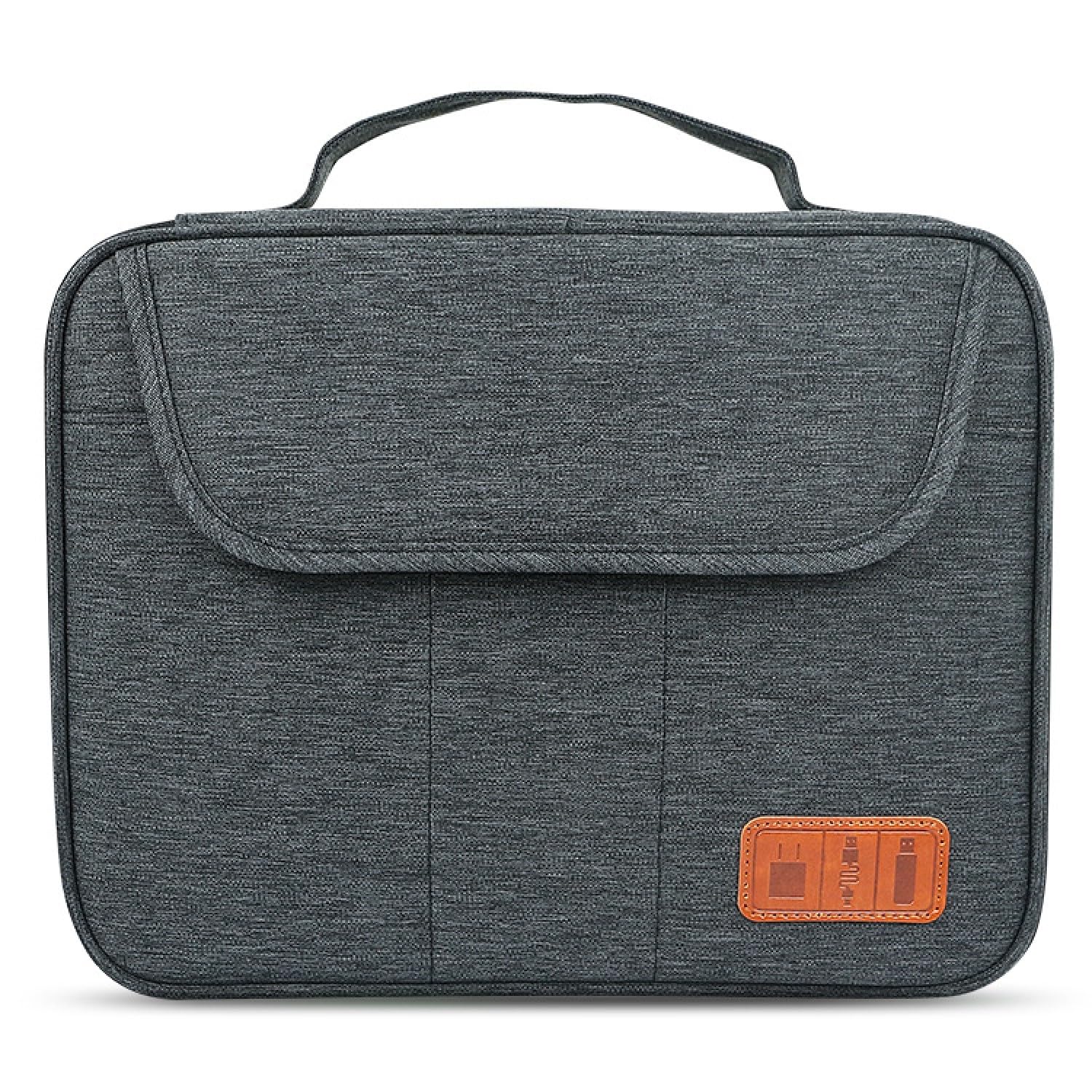 Organisateur Sac électroniques voyage, Sac rangement câbles multifonction, étui voyage (cabl Noir 28.5X23X6cm)