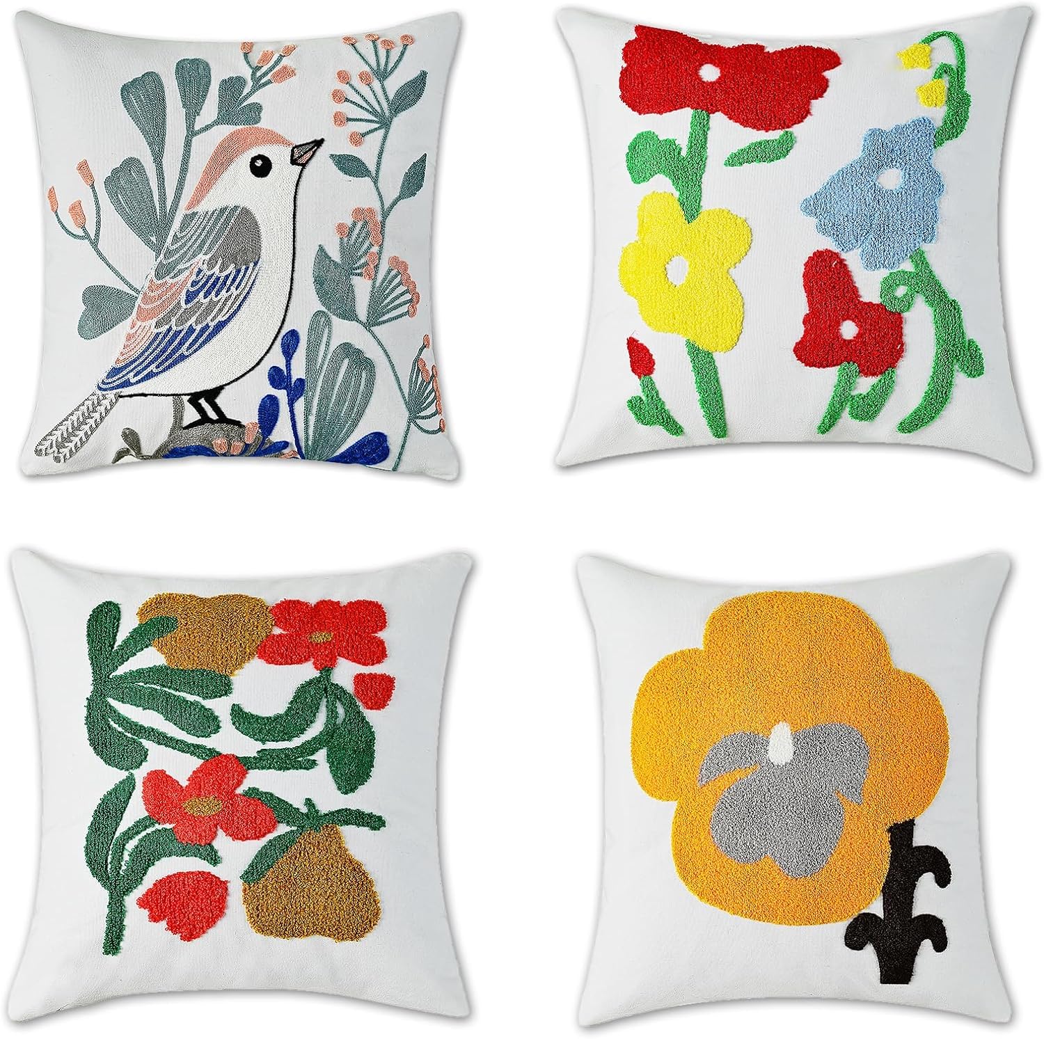 Poszewki Na Poduszki Ozdobne Z Haftowanym Motywem Różowego Wazonu, Kwadratowe Poszewki Na Poduszki Dekoracyjne W Stylu Rustykalnym Z Kwiatowym Akcentem, Abstract Design Group