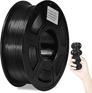 LONGER TPU 3D Printer Filament, Flexible TPU 3D Printer Filament, 1.75mm Filament Diameter, Dimensional Accuracy +/- 0.03 mm, Black TPU Filament 1KG(2.2lbs), Eco-Friendly NO Toxic, Wide Compatibilit