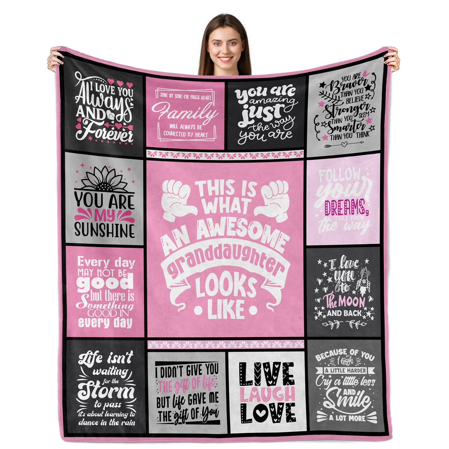 Sulpoie Granddaughter Graduation Blanket, 60"x50" from Grandma
