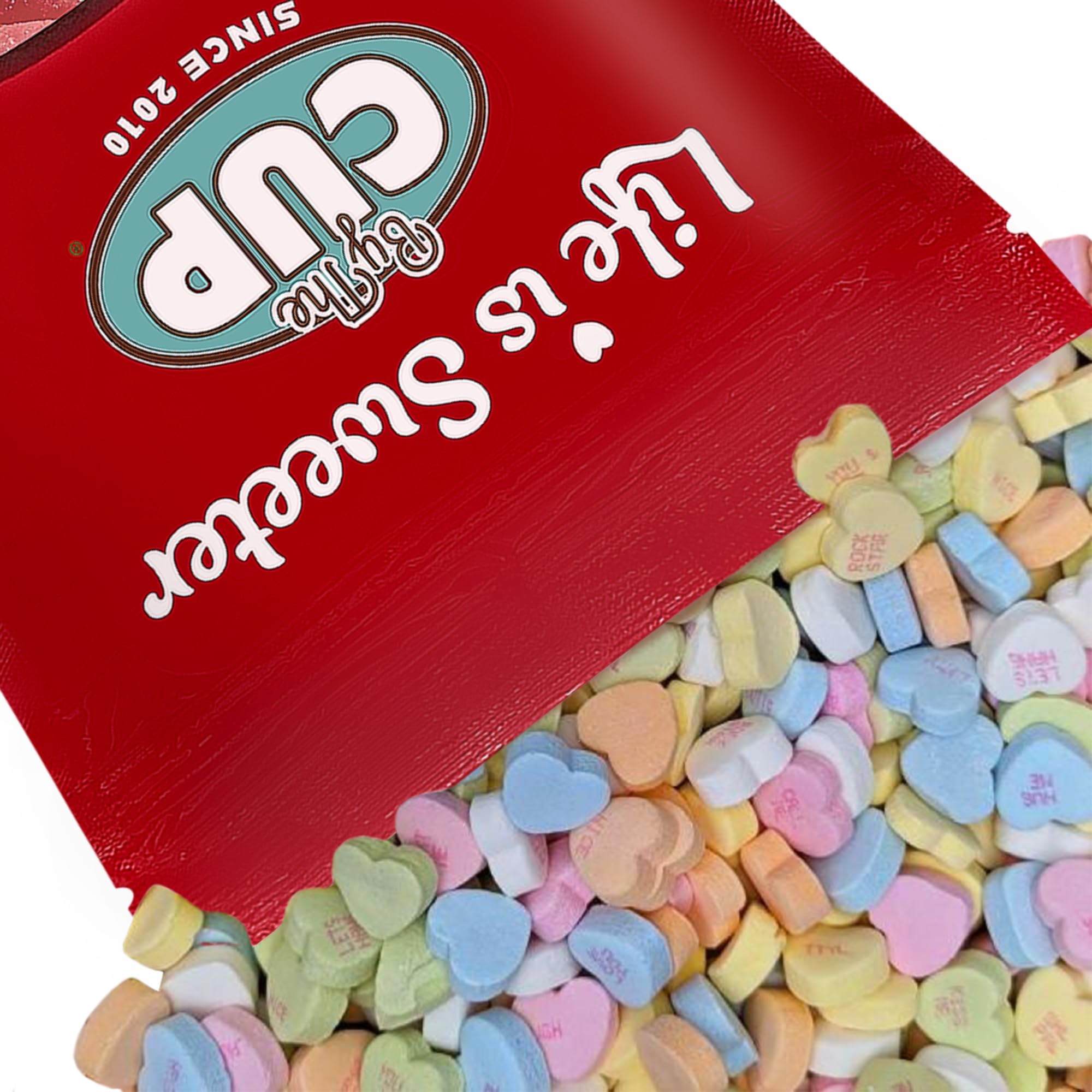 Small Candy Conversation Hearts, 5 Pound Bulk Bag