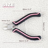 Vista 6 de Mini alicates de corte diagonal de 4 pulgadas, cortadores de alambre floral para flores artificiales, alicates laterales para fabricación de joyas