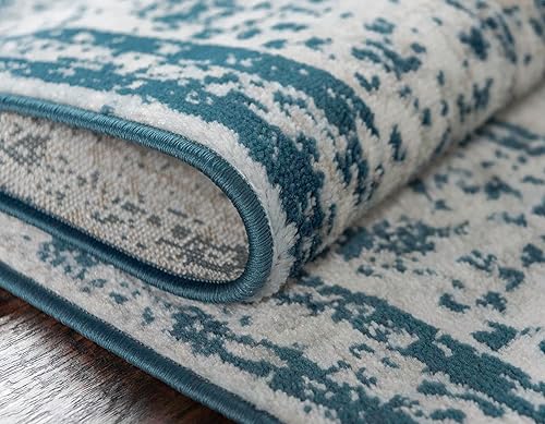 Miniatura 6 de Rugs.com Alfombra de la colección Monte Carlo, alfombra mediana azul de 3 pies 3 pulgadas x 5 pies, perfecta para salas de estar, comedores grandes,