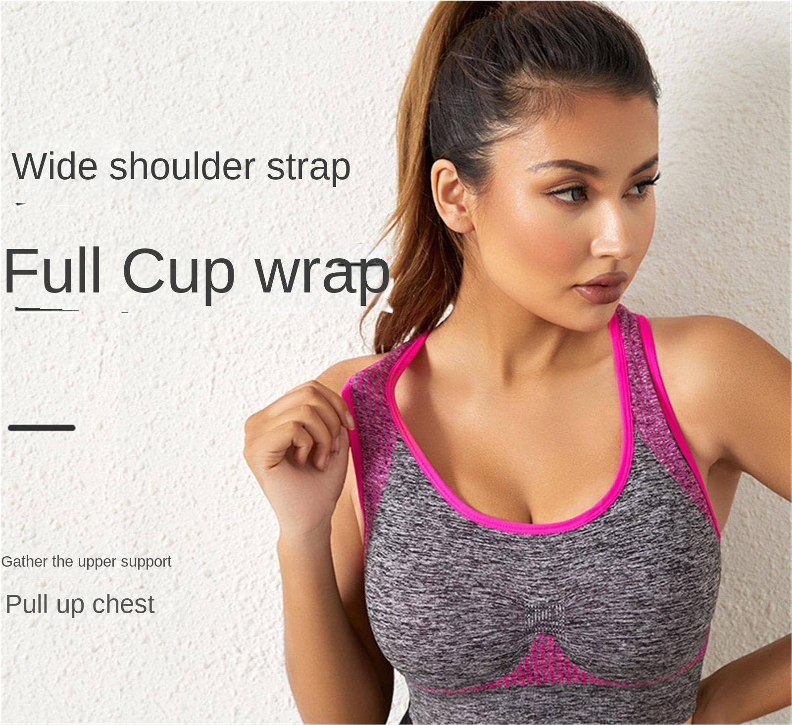 Reggiseno Sportivo Elasticità Reggiseno Sportivo Imbottito da Donna, Traspirante Senza Cuciture con Schiena Scoperta for Yoga Fitness Top Palestra Donna