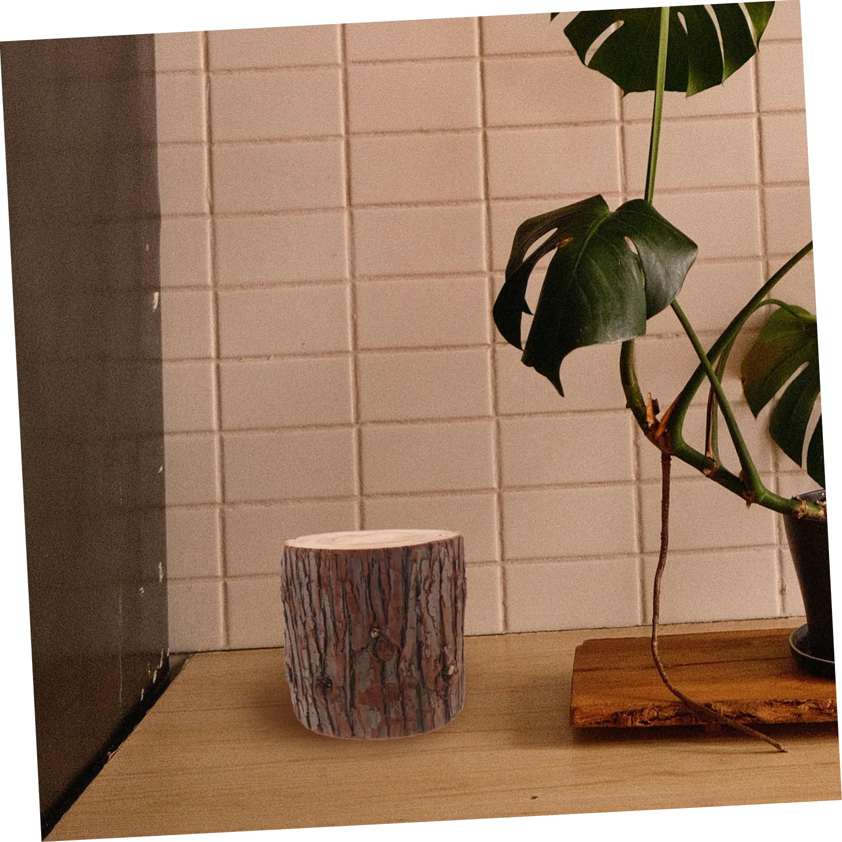 Mobestech Ceppo Di Legno Naturale Per Tavolino Da Caffè Base Espositiva Forma Di Tronco d Albero Supporto Per Decorazioni Fai Da Te e Eventi Speciali