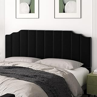 King Size Headboard Only, Velvet Wall Mounted Headboard King for Adjusta...