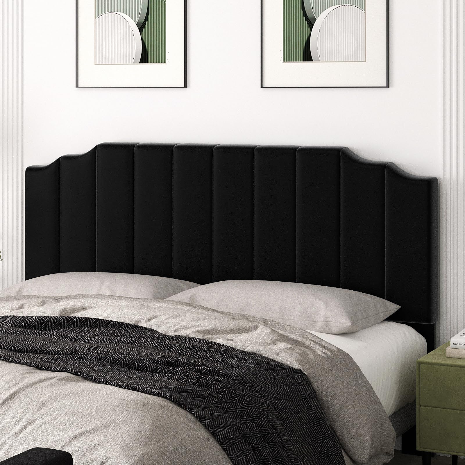 Befurtori Velvet King Headboard