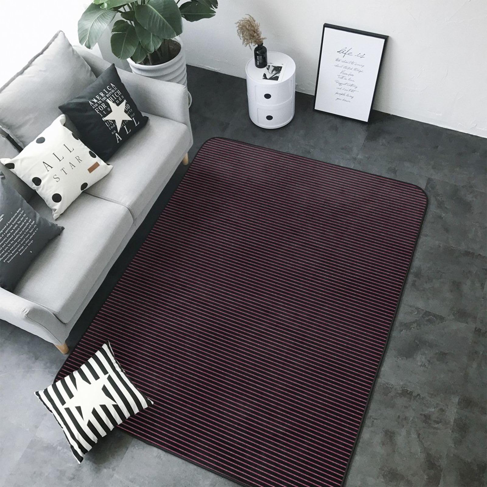 Grand tapis pour salon et chambre doux et lavable - 123 x 177 cm