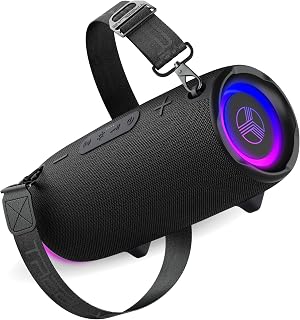TREBLAB Loud Portable Wireless Bluetooth Speaker, 60W Deep Bass, IPX7 Waterproof Outdoor Speaker, 20H Rechargeable Battery, Built-in Powerbank, TWS Stereo Pairing, Mic, USB-C, Carrying Strap - HD-Max