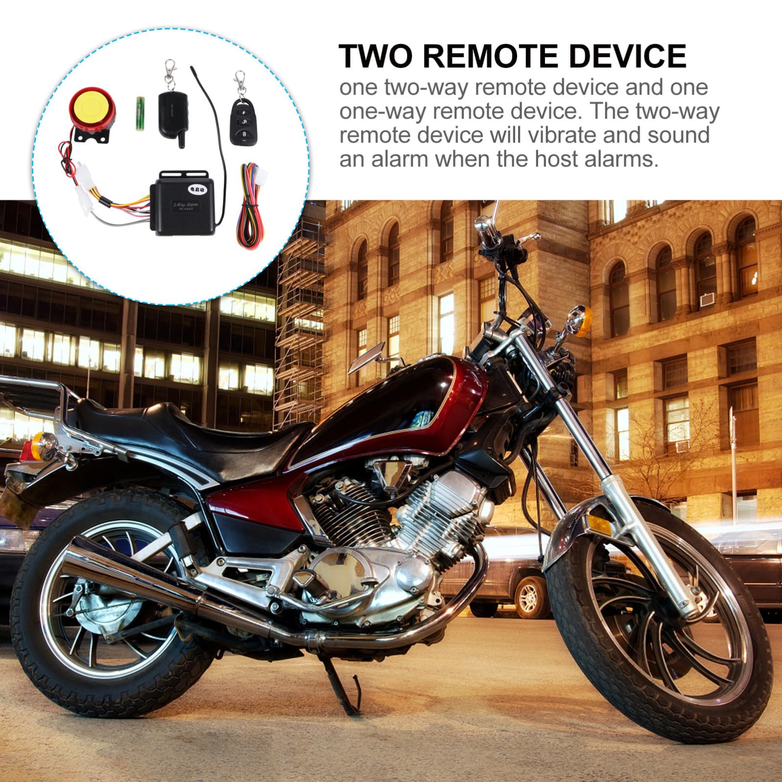 Système D’Alarme Bidirectionnel pour Moto Alerte Vibration
