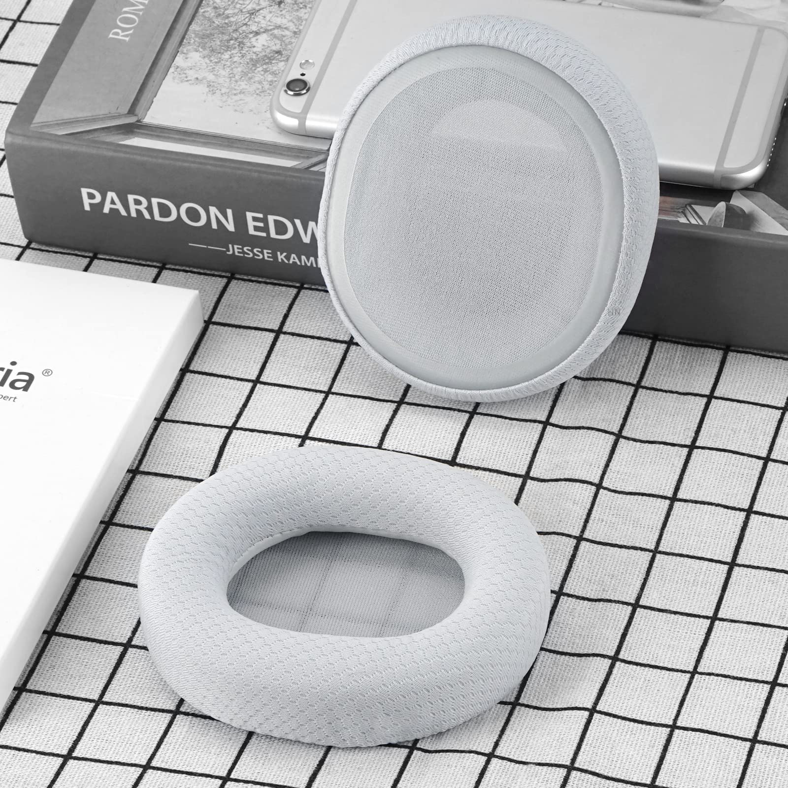Geekria Comfort Mesh Fabric Replacement Ear Pads for Razer Kraken V4/ V4 X/ V4Pro/ Kitty V2 Pro - Image 4