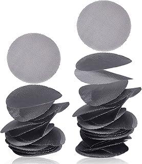 Ramfiyn Round Flower Pot Hole Mesh Pad, Soft Bonsai Pots Bottom Grid Mat Mesh, 2 inch Garden Drainage Mesh Hole Screens Mesh Pots, Anti-Corrosion Breathable Gasket 60pcs