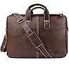 amazon basics Men's Synthetic Leather Office Laptop Bag | Fits Up to 14/15.6/16 Inch Laptop/MacBook | Adjustable Handle | Shoulder Strap | (Tan)