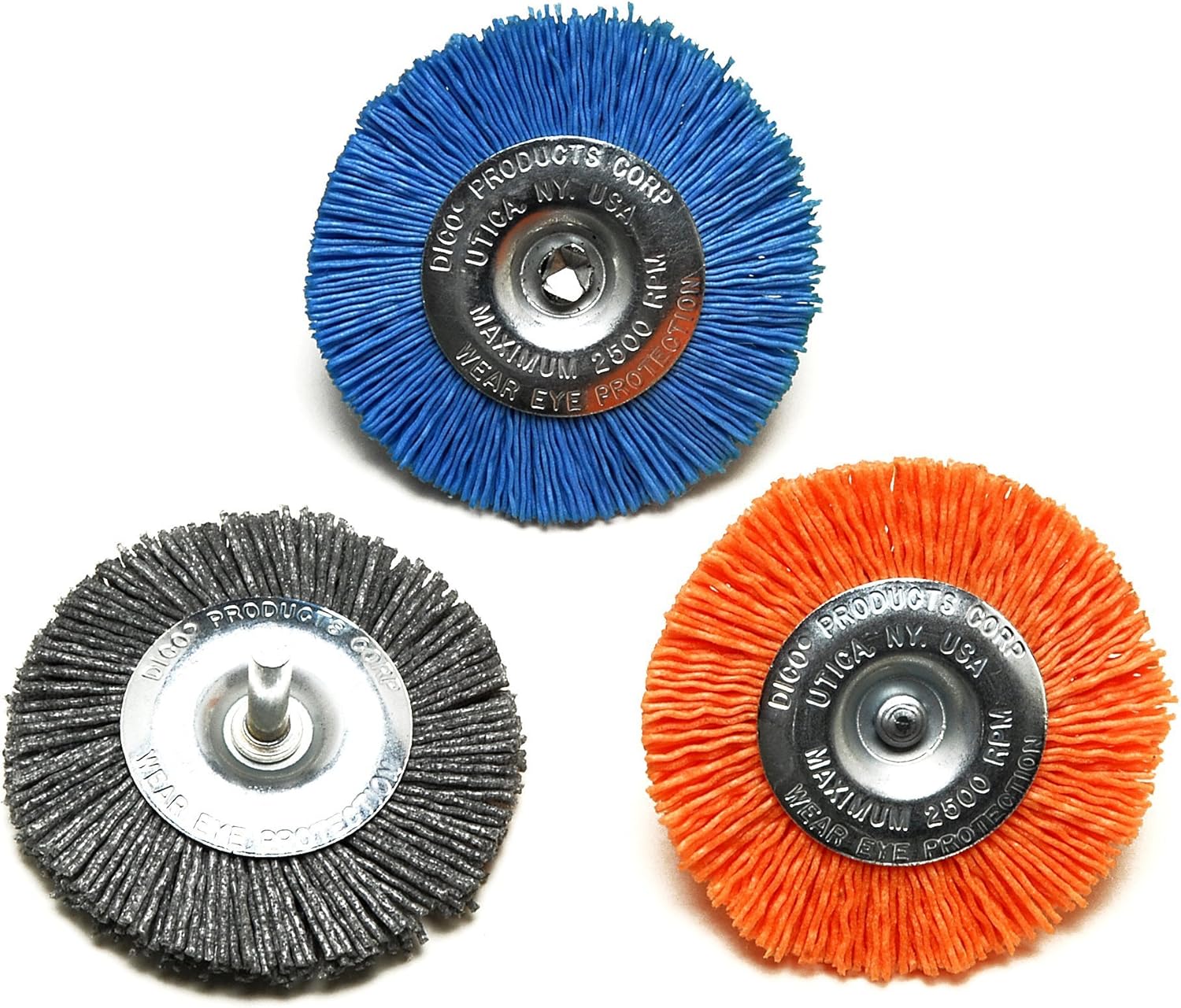 Dico 50-3(7500037) Wheel Nyalox Wheel Kit 3" Assorted Wheel Brushes, 3Piece : Industrial & Scientific