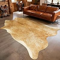 Vista 19 de Alfombras de piel de vaca, alfombra pequeña de piel de vacuno, lavable de piel sintética de animales, 2 x 3 pies, antideslizante, alfombra