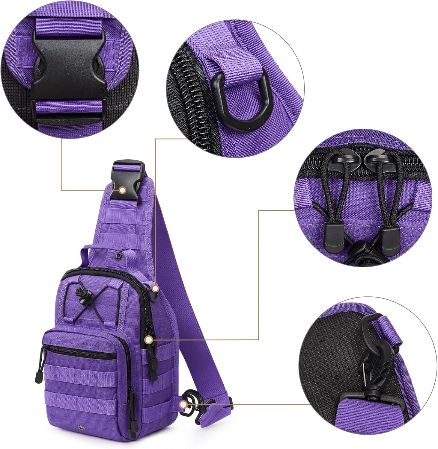 G4Free Outdoor Tactical Bag Backpack, Military Sport Bag Pack Sling Shoulder Backpack Tactical Bag for Every Day Carry - Image 5